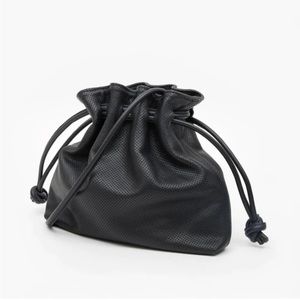 Clare V Petit Henri Perforated Bag, Black